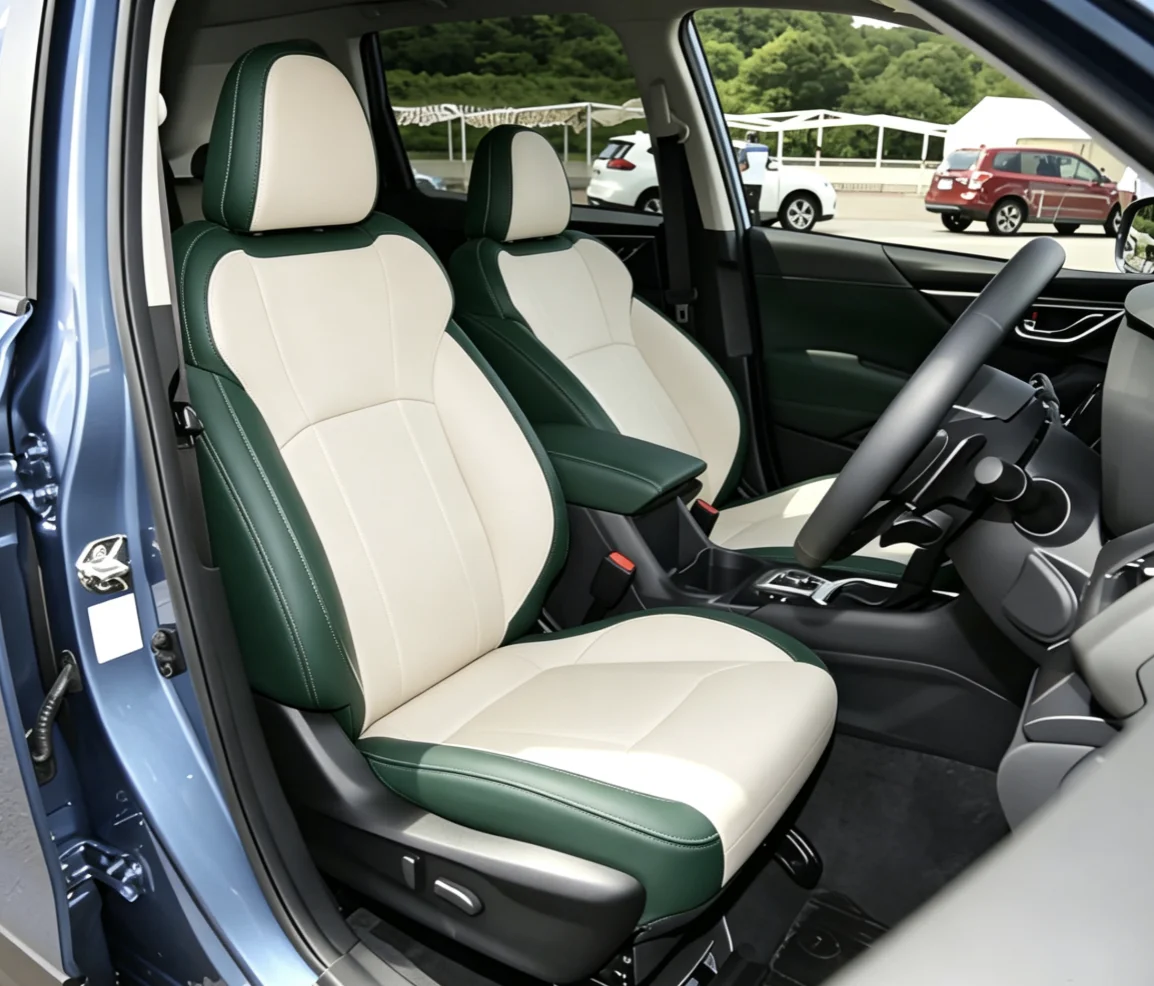 Für Subaru Forester 2019~2021 Maßgefertigte Autositzbezüge Luxuriöses Nappaleder 100% Passgenau Innenraumzubehör 360 ° Vollständige Abdeckung – Detail 4