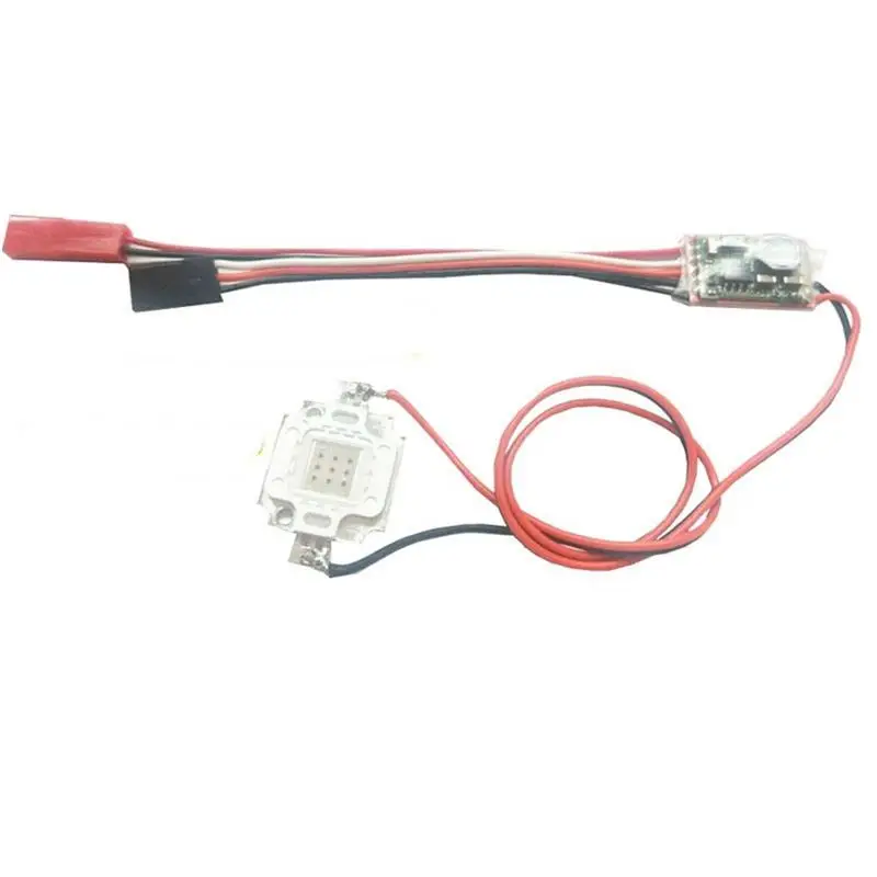 1 pc drone 2-6s luz noturna flash duplo/único 10w lâmpada super brilhante estroboscópica vermelho/verde kit peça de reposição para drone quadricóptero rc