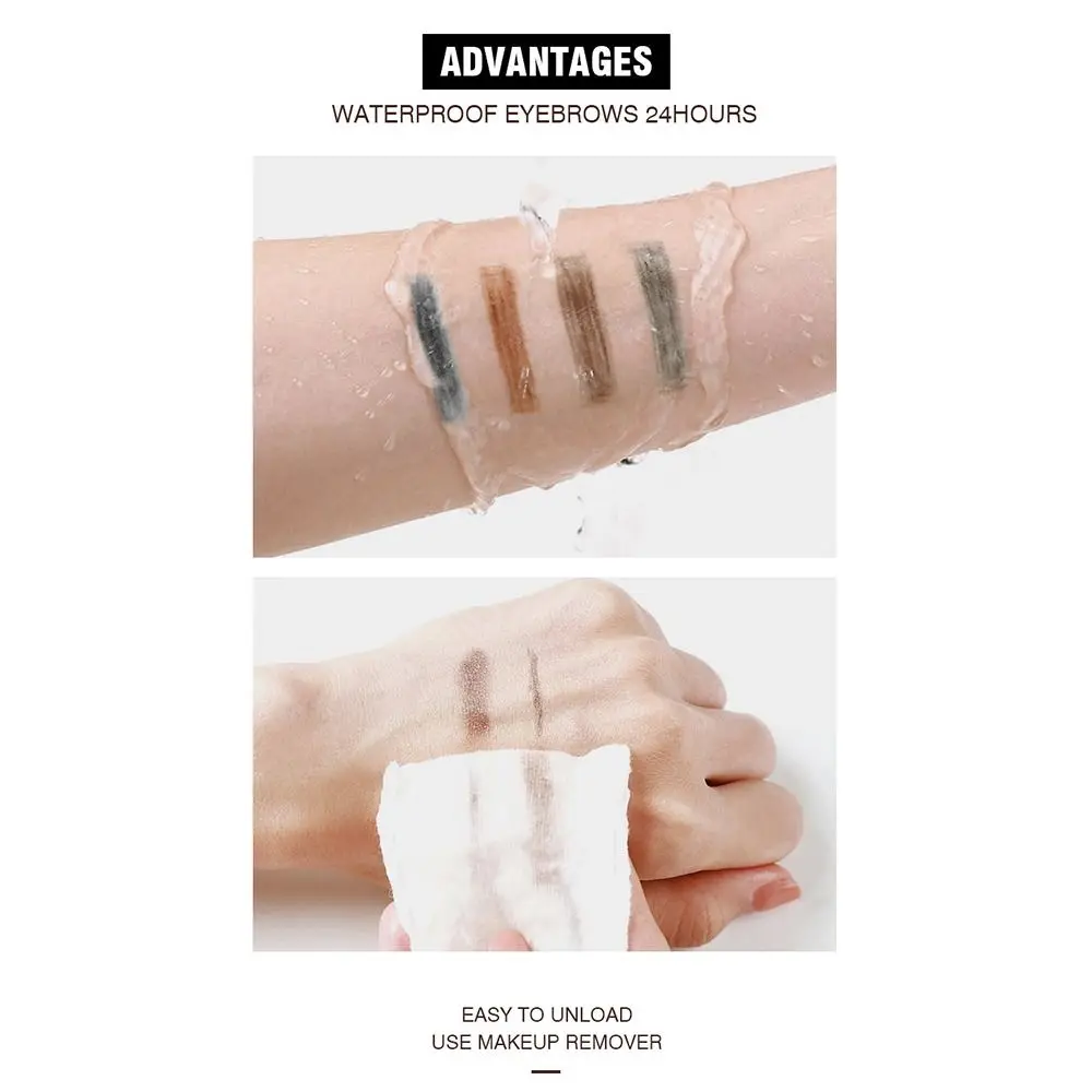 قلم حواجب جديد مقاوم للتلطخ، قلم حواجب طبيعي طويل الأمد، سهل التلوين، محسن حواجب مزدوج الرأس