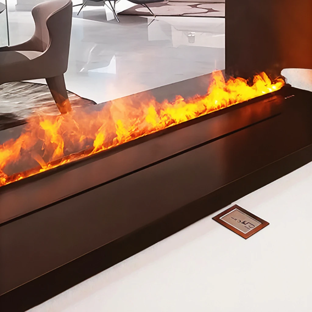 Customizable Electric Fireplace Remote Control Steam Water Color-Changing LED Wall Mounted Insert Steam Water Flame Humidifier