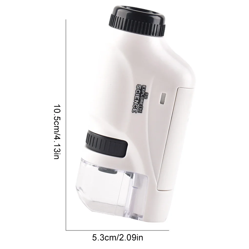 Mini microscópio portátil de bolso com luz led de laboratório 60x-120x microscópio portátil crianças ciências biológicas explorar ferramentas