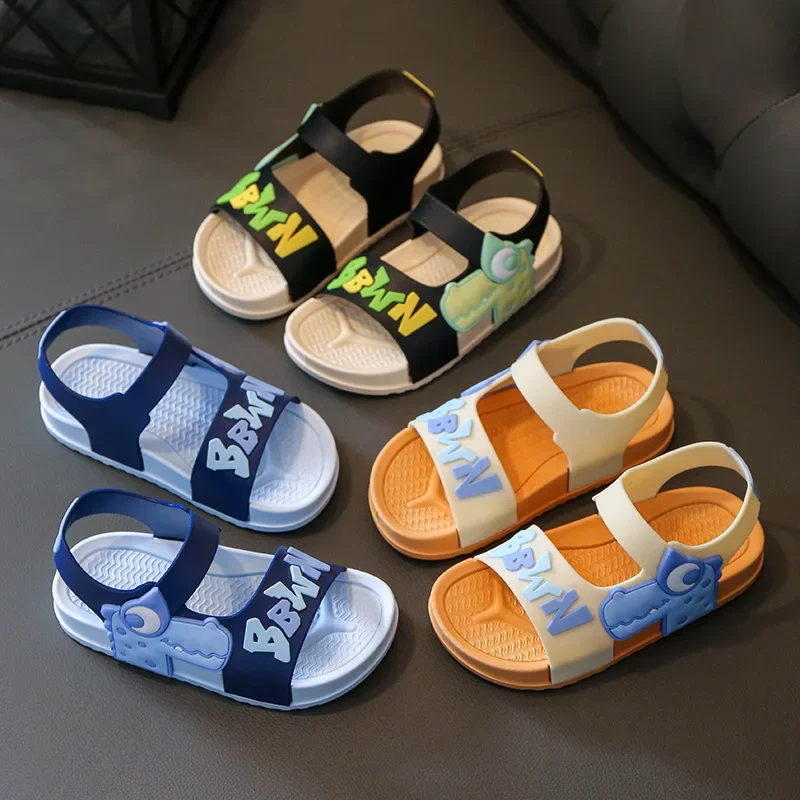 Sandali sportivi traspiranti sandali estivi per ragazzi scarpe da spiaggia Casual comode scarpe da bambino con suola morbida moda sandali antiscivolo