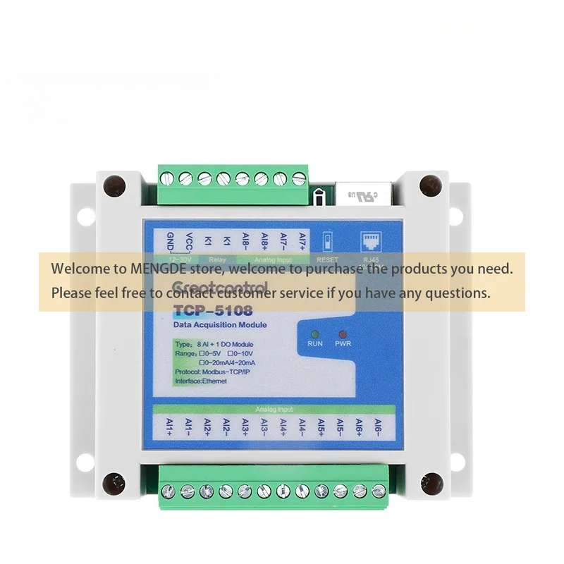 TCP-5108 TCP-5104 8 Channel Analog Input To Ethernet Data Acquisition Module Converter 4-20mA 0-5V Input Modbus TCP IP