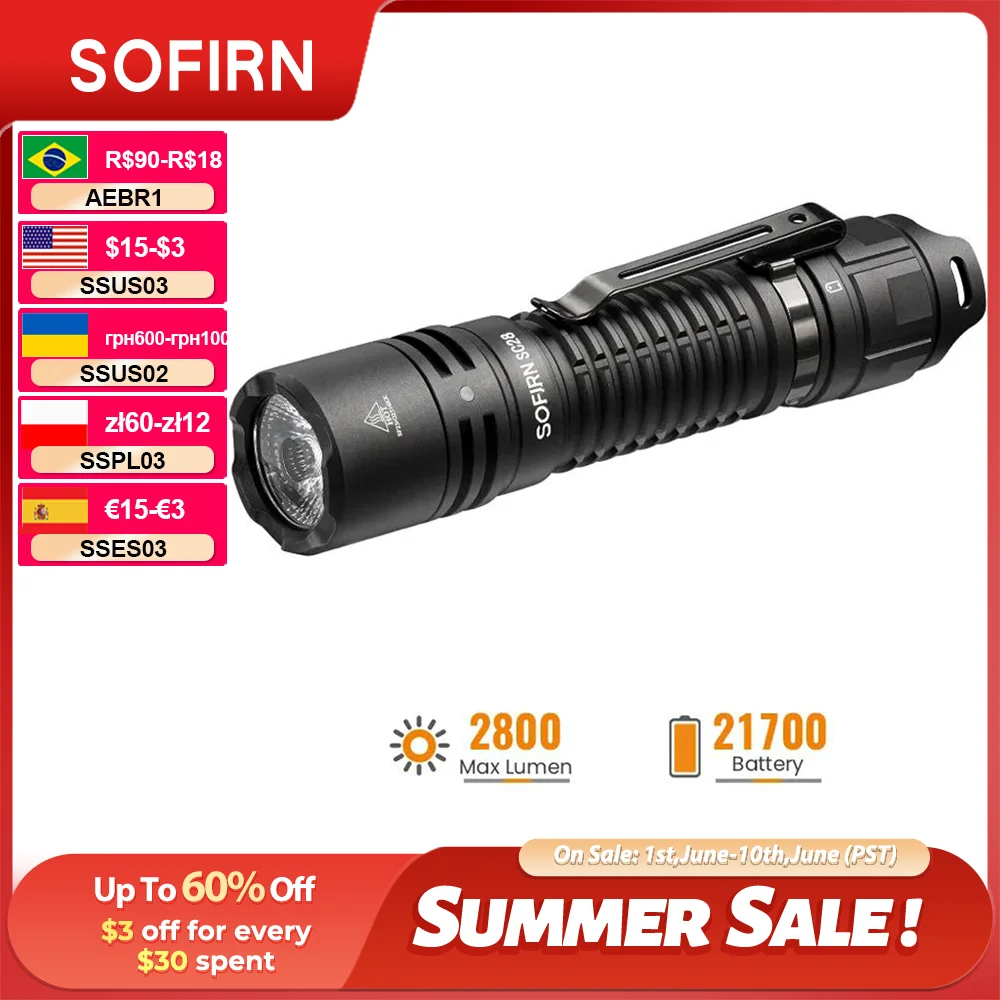 sofirn-sc28-xhp50b-hd-led-2800lm-type-c-充電式懐中電灯-protable-強力な-21700-トーチ-edc-フラッシュライト-ipx8-キャンプ用