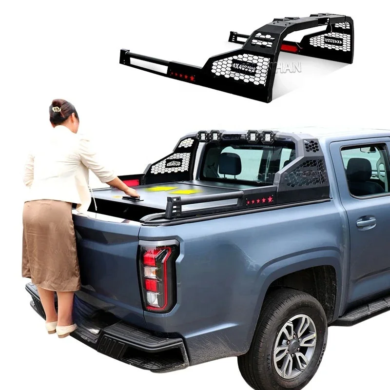 High Quality Black Sport Roll Bar Pickup 4X4 Exterior Heavy Steel Off-Road Non-Slip Durle Guard