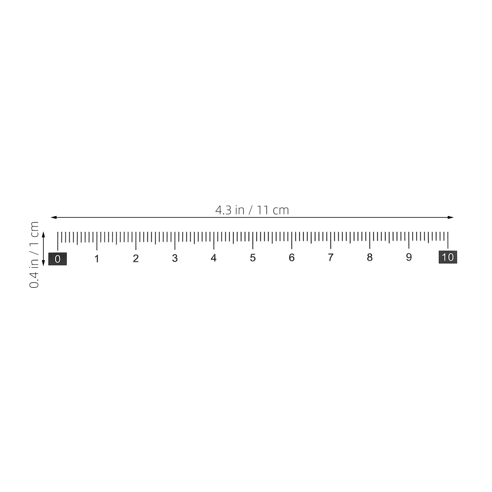 Waterproof Adhesive Measuring Tape Stickers Clear Scale Ruler for Fish Boat Stair Measuring Self Adhesive Peel and Stick