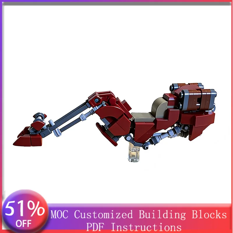 

Набор из 142 деталей: Модульная сборная модель «Звездный Боевой Мотоцикл» (MOC) – Простой дизайн, DIY игрушка, подарок на Рождество