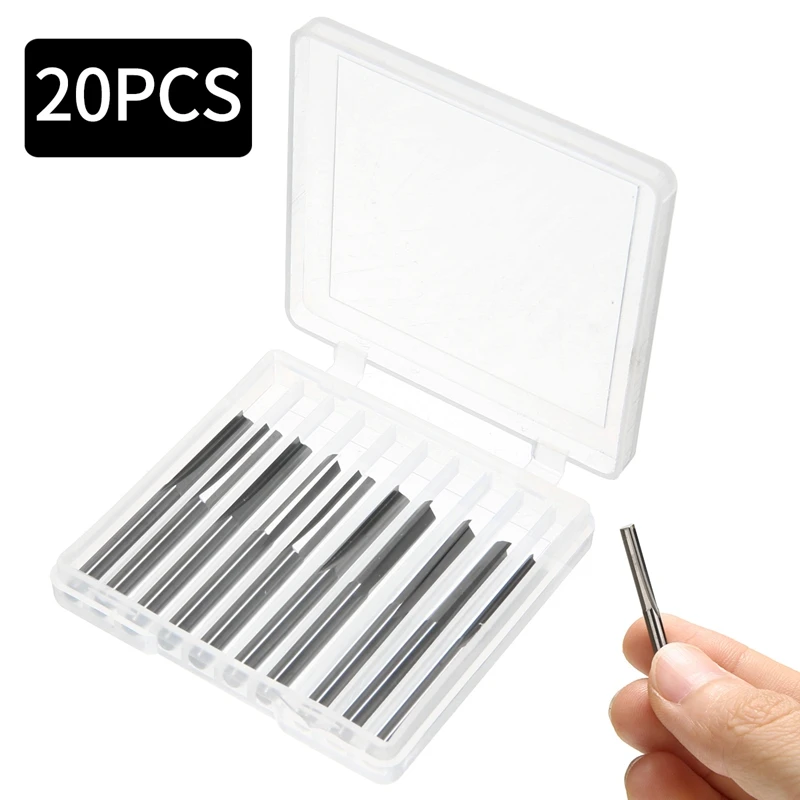 20 Pcs Tungsten Steel CNC Router Bits 2 Flute Straight Slot Wood MDF Milling Cutter 3.175Mm Shank Straight Router Cutter image 2