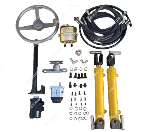 Four-wheel tractor modified hydraulic direction set single cylinder left-handed/right-handed double output