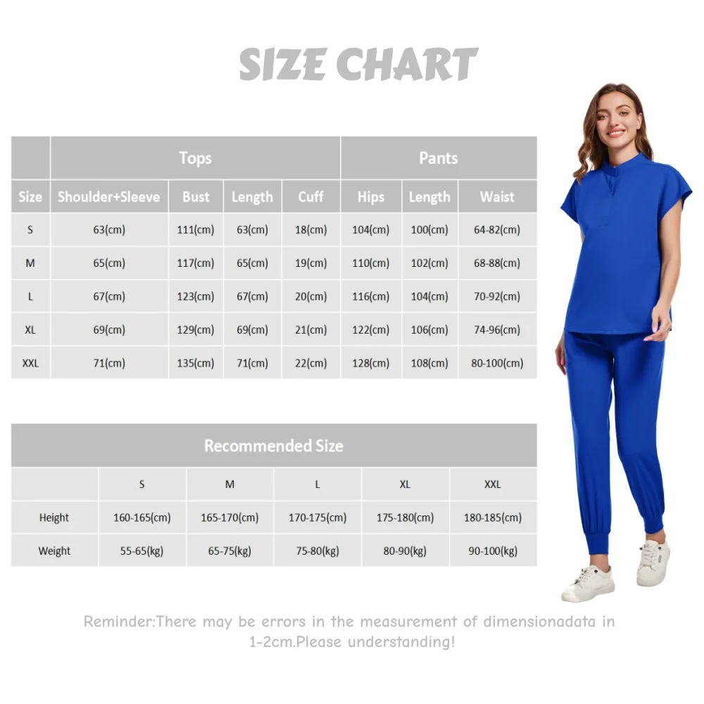 Pure Color Nurse Uniform Doctor Nurse Medical Female Hospital Accessories Beauty Salon Clinic Operating Room Surgical Scrub Set