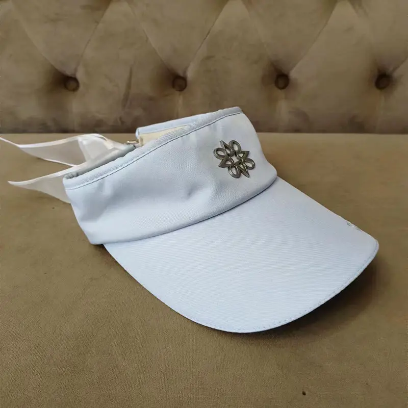 ST ANDREWS 2025 New Women's Golf Empty Top Hat Versatile Fashion Metal Logo Outdoor Sunshade Sun Protection Ball Cap