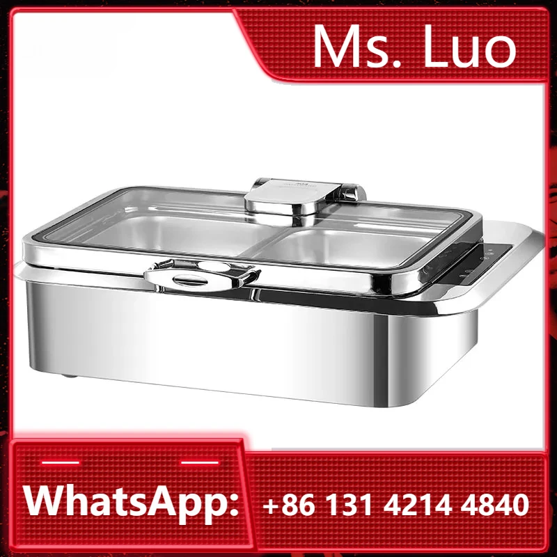 Build-In Style Food Warmer Set Luxury Buffet Equipment Chafing Dishes With Remote Control