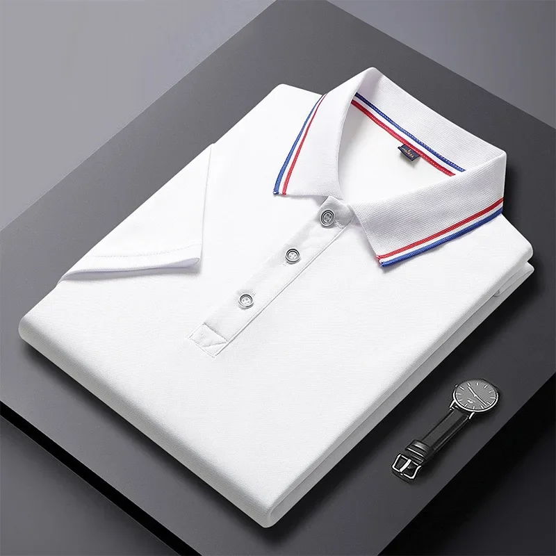 

2025 New Summer Brand Polo Shirt for Men's High Quality Fashion Casual and Breathable Short Sleeved T-shirt Business Luxury Top