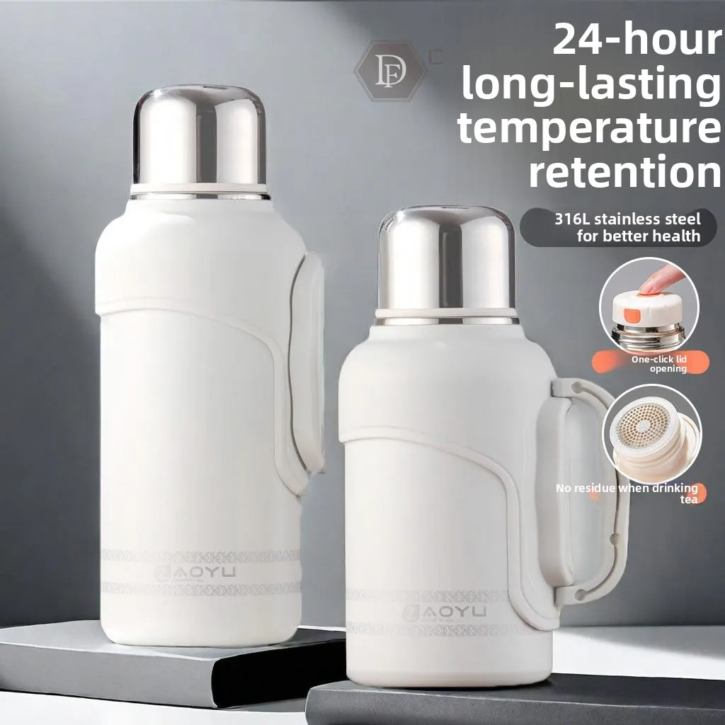 

Большая термокружка из нержавеющей стали на 36 унций, портативная бутылка для заваривания чая и воды для мужчин и женщин, студентов, для путешествий