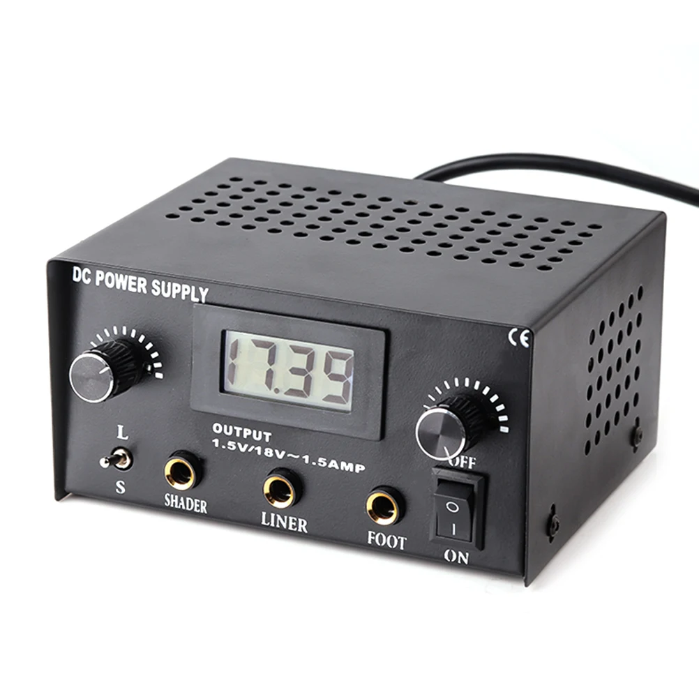 

Tattoo Power Supply Dual Output Voltage Stabilizer DC LCD Digital Professional Strong Metal Housing Compact Portable