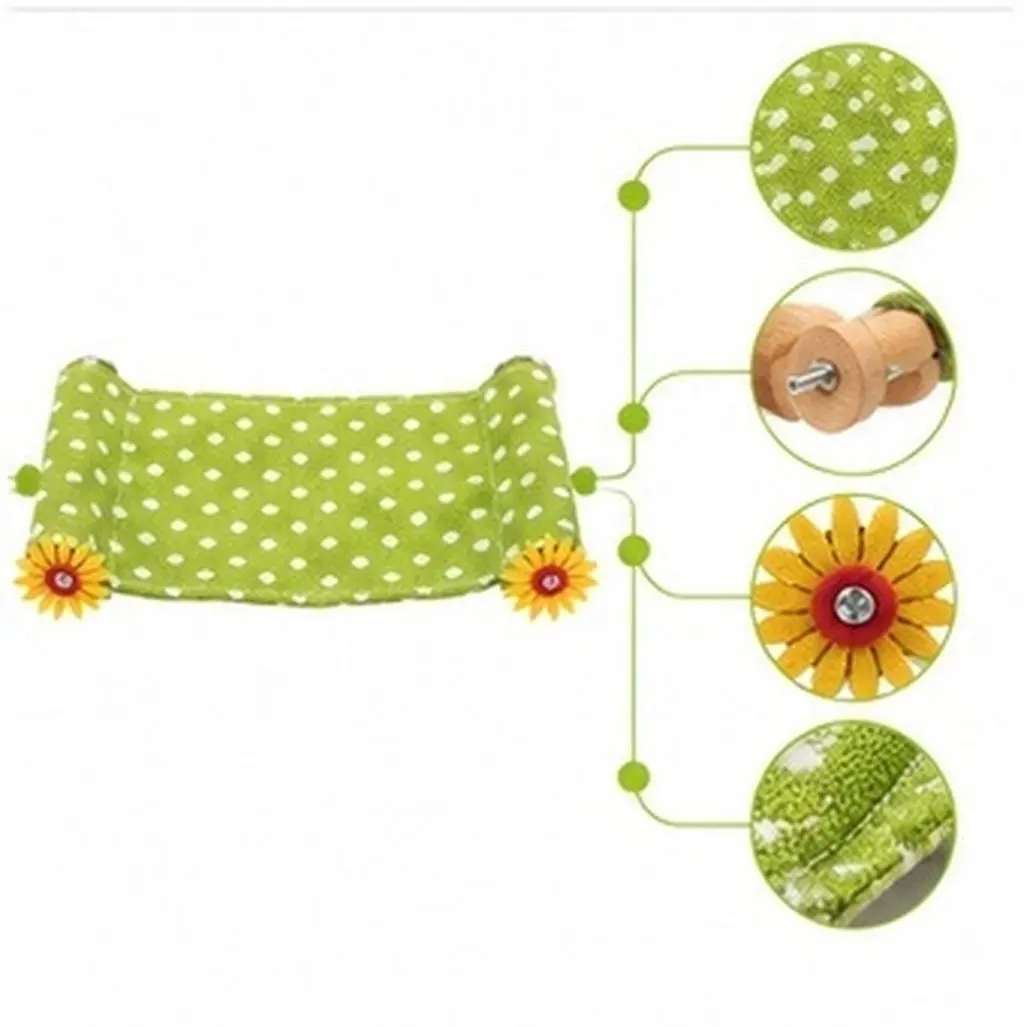 Bird Hammock Bed Screw on Parakeet House Cockatiel Nest Parrot Cage Resting Hammock Bed Comfortable Bird Sleeping Nest