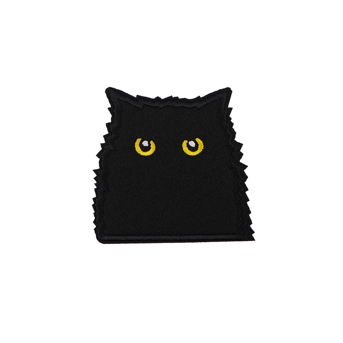 Remendos bordados de gato preto para estudantes crianças roupas diy crachá adesivo kawaii desenhos animados remendos em roupas adesivos apliques