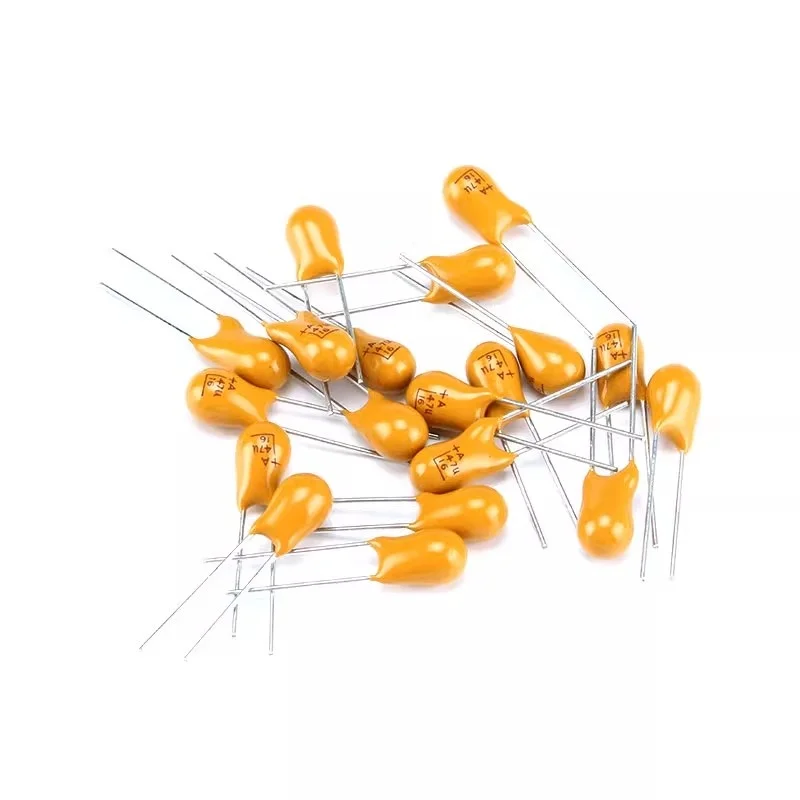 10pcs Direct insertion tantalum capacitor 16v 1UF/2.2UF/3.3UF/4.7UF/10UF/22UF/47UF/100UF 16v/25V/35V/50V
