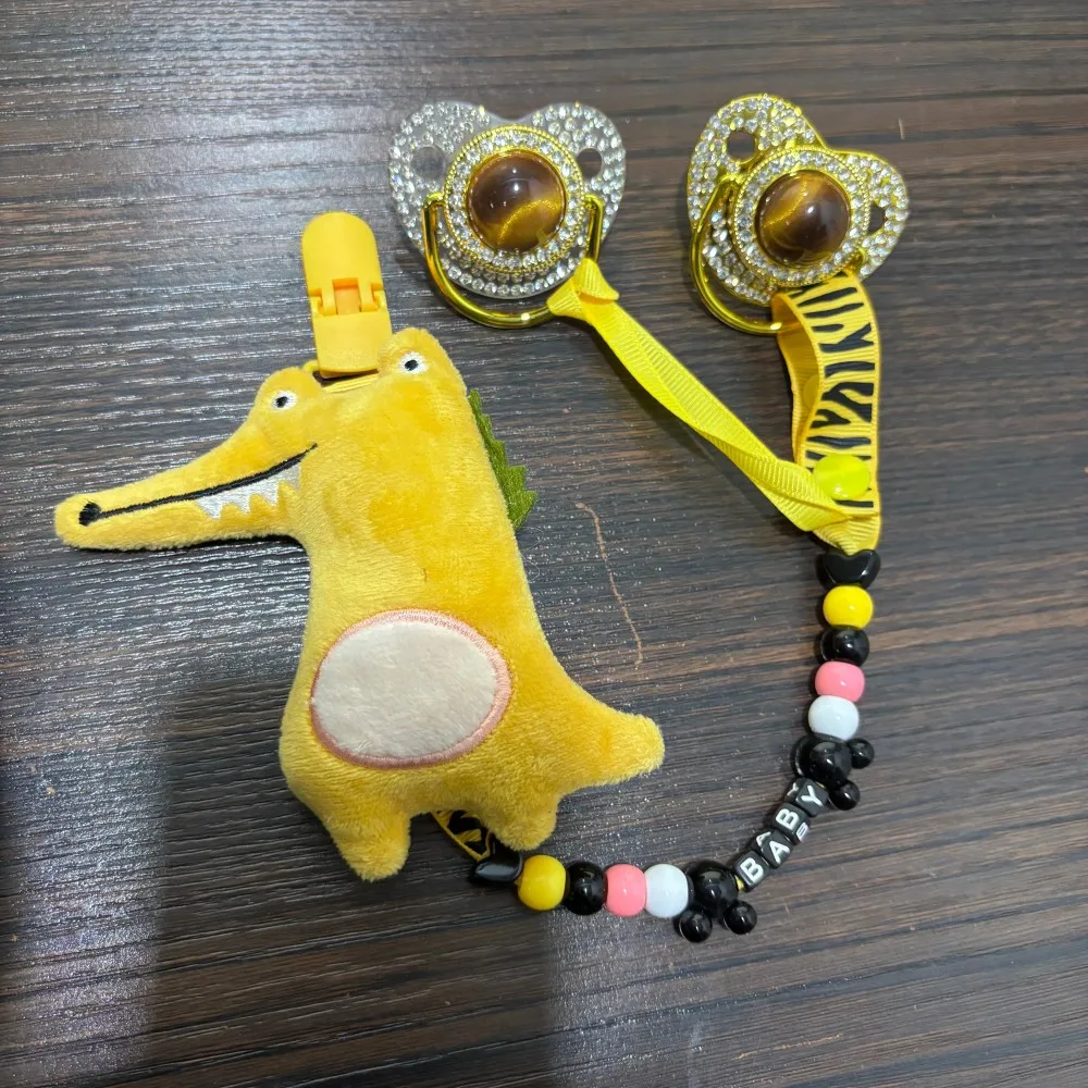 Kawaii Cartoon Pattern Silicone Pacifier Customizable Pacifier Clip Soft Silicone Newborn Essentials for Baby Boy Girl