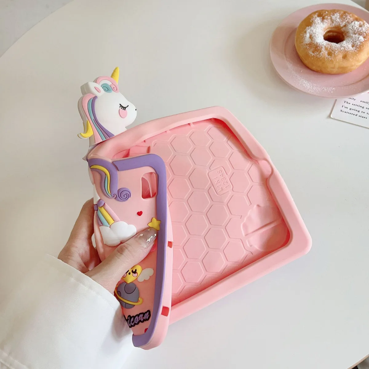 Pokrowiec dla dzieci na Honor Pad X8A 11 cali Coque Cartoon Unicorn Rotation Handle Stand Case na Honor Pad X9 /X9A 11,5 cala Funda — zdjęcie produktu 3