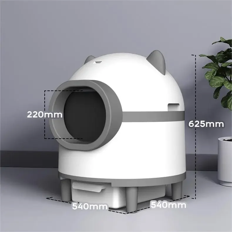 2024 New Fashion Design High Quality Luxury Low Noise Smart APP Automatic Cleaning Kitty Liter Box Cat  Toilet Itter