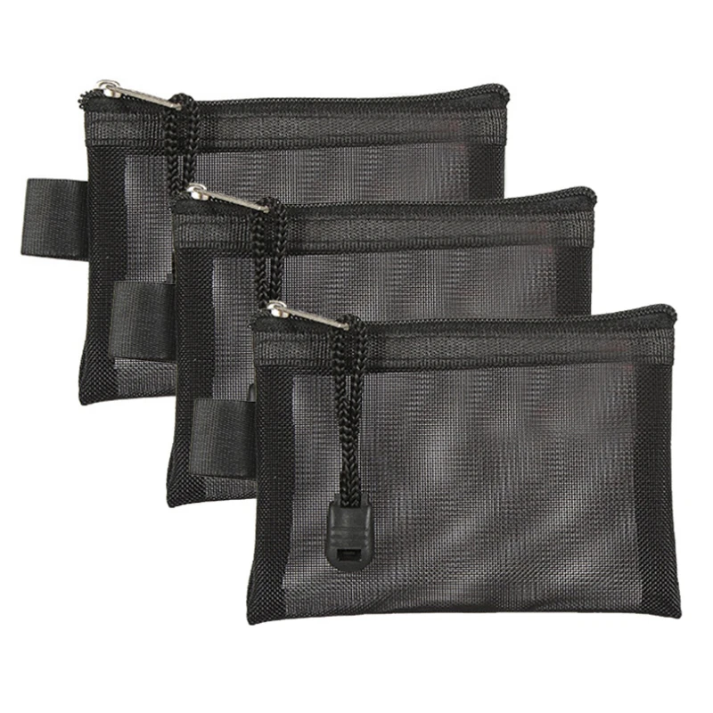 Mesh Coin Purse Wallet for Women Clear Zipper Pouch Storage Bags Girl Card Holder Key Money Small Purses
