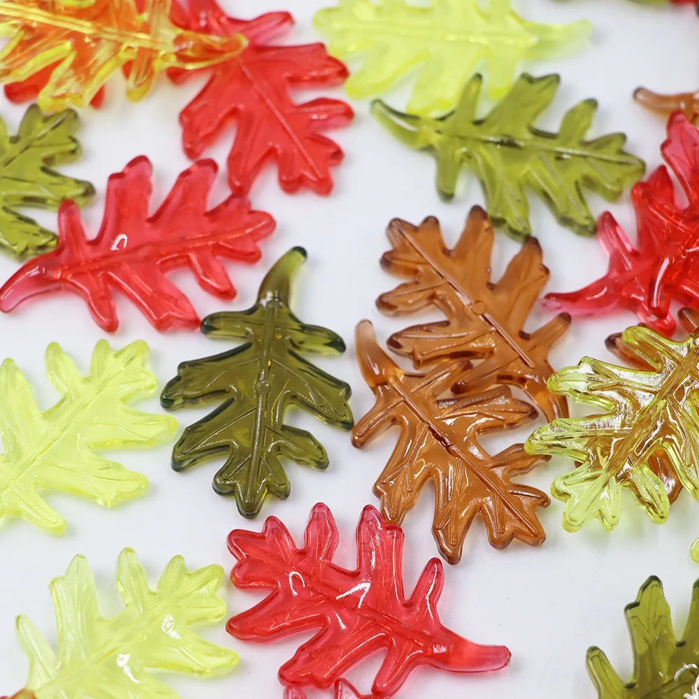 

Camal 20pcs 40mm Acrylic Palm Trees Leaf Maple Leaves Toys for Harvest Festival Thanksgiving House Games Home Table Decorations