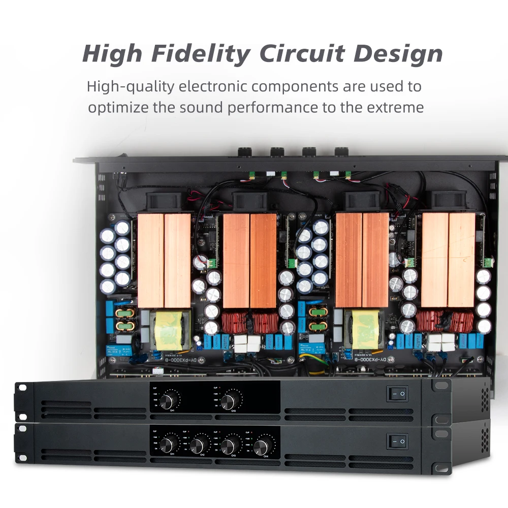 Factory Hot Selling Class G Digital Power Amplifier Professional 2/4 Channel Power Amplifier/1500W Power/1U Size