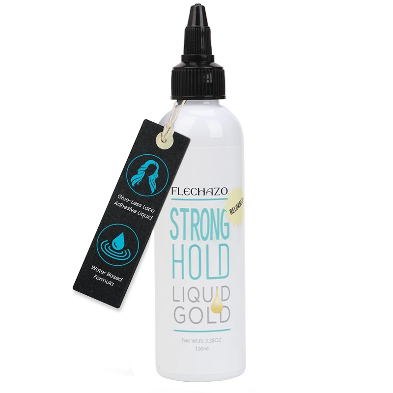 

Clear Liquid Gold Glue Glueless Lace Gel - Temporary Hold For Wigs Hair Systems - Styling Agent For Baby Hairs Water Based