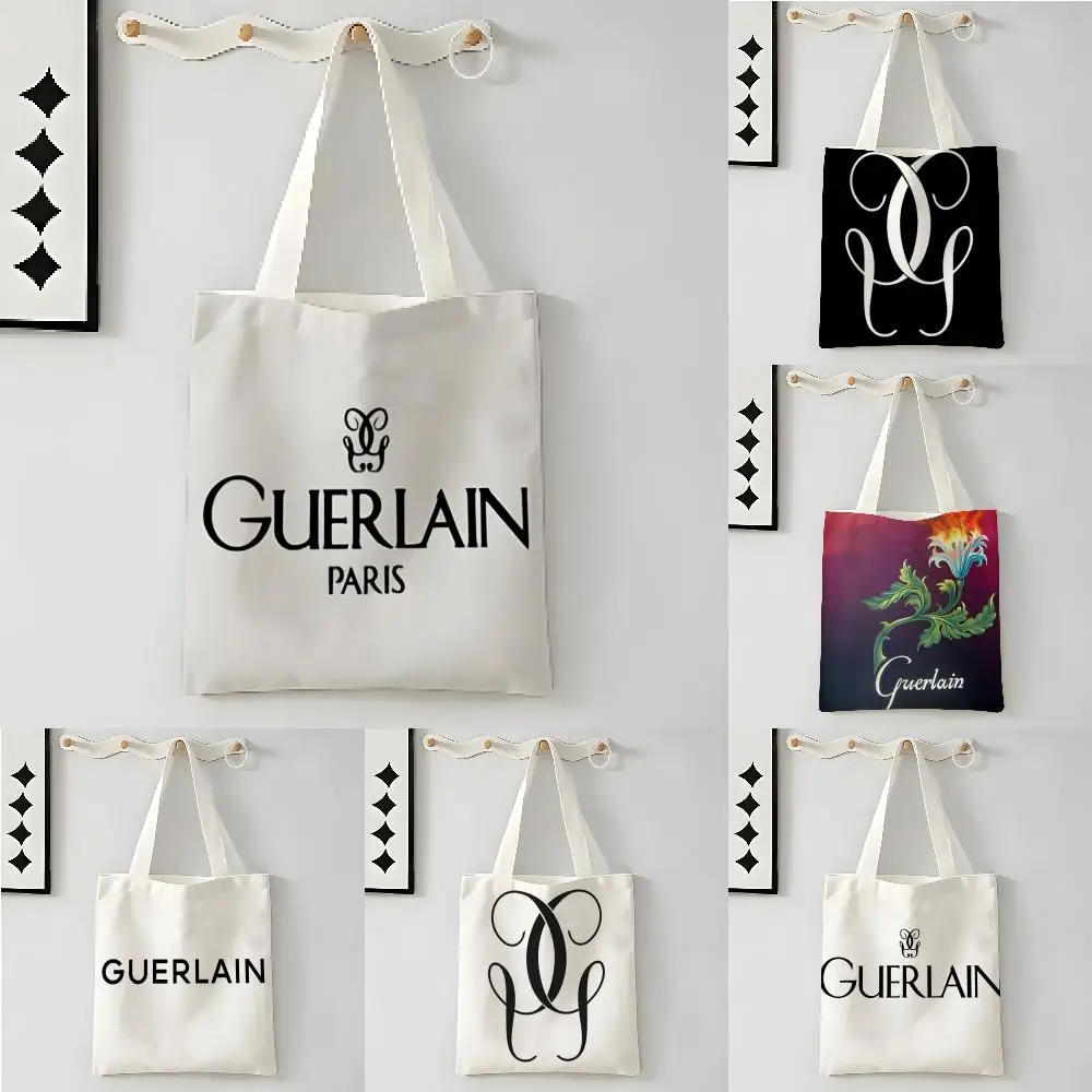 Bolsas de almacenamiento, bolso de lona para el hombro, bolsa para llevar libros, bolsa de mano con estampado para estudiantes, bolsa de mano con estampado Ancient Beauty Charm G-Guerlain 2