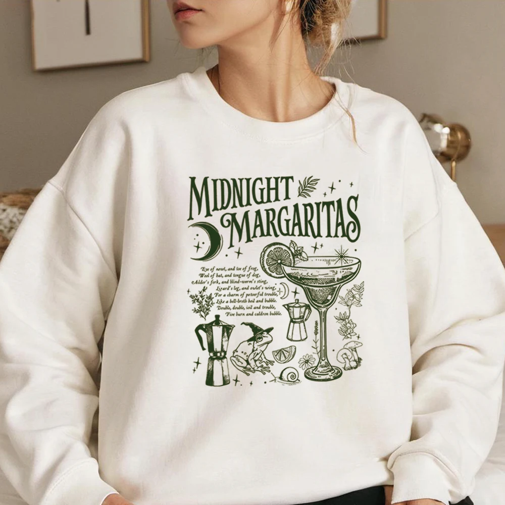 Vintage Midnight Margaritas Sweatshirt Halloween Shirt Salt Rosemary Lavender Love Pullover Witchy Tee Long Sleeves Sweatshirts view 2