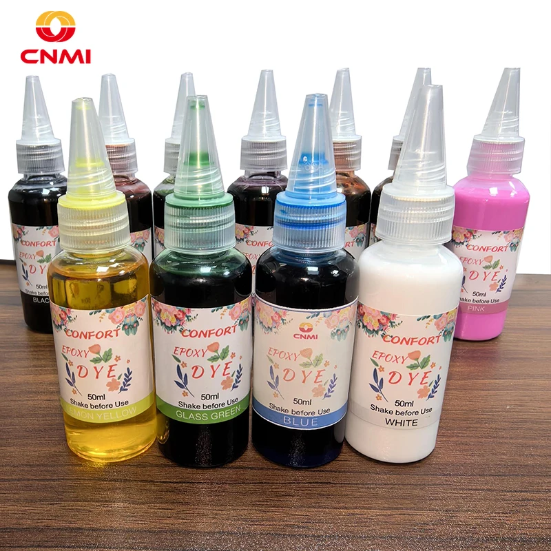 50ml CNMI Epoxy Resin Pigments 11 Colors Highly Concentrated Bright Color Precision Liquid Colorant Dye DIY Jewelry Craft Making