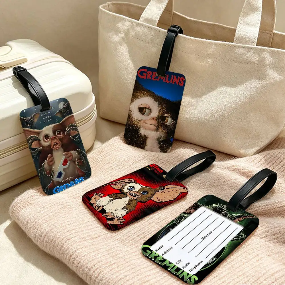 G-Gremlins Lightweight Anti lost PVC Luggage Tag Removable Info Card Sleeve Backpack Travel Accessory