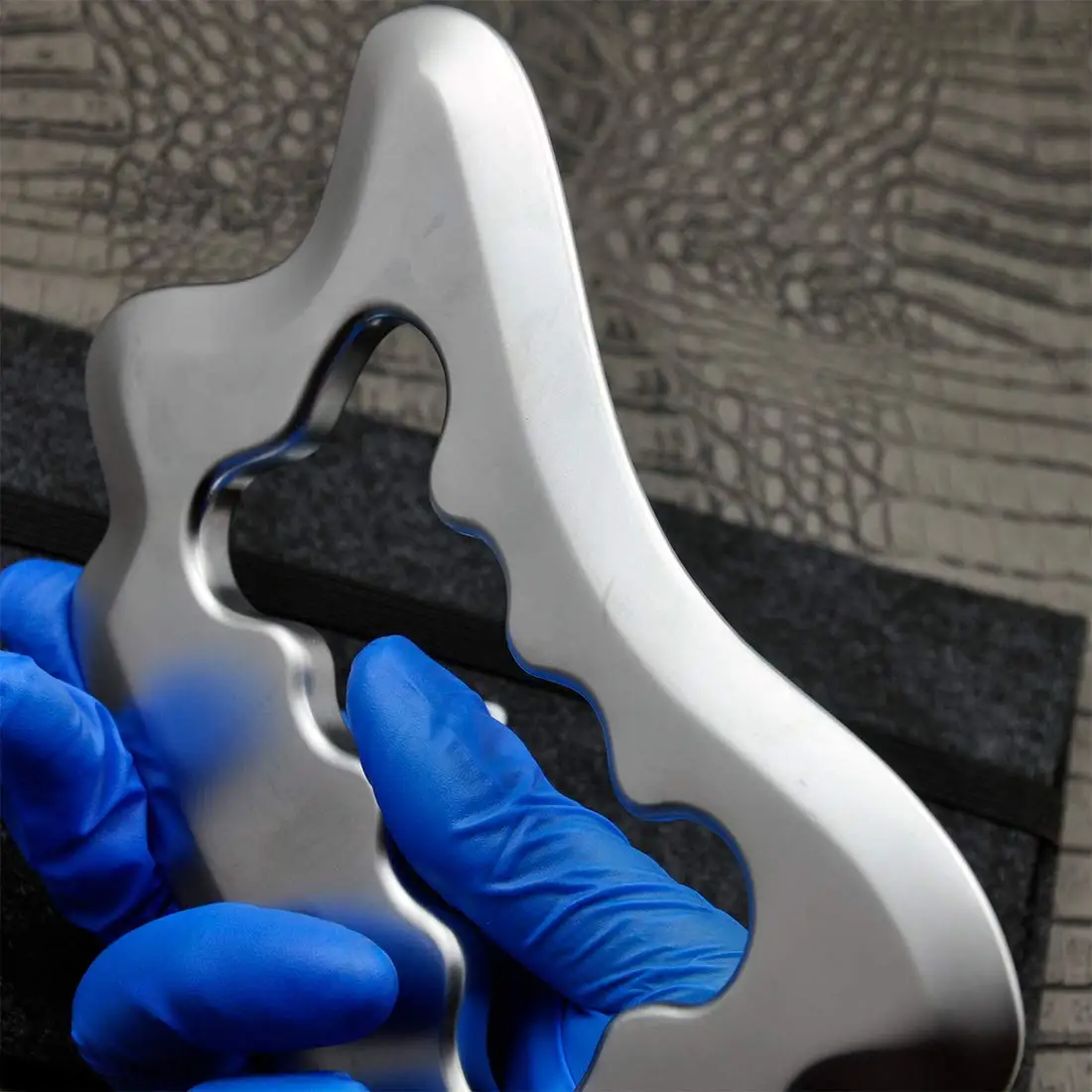 Ferramenta IASTM Gua Sha de aço inoxidável para fisioterapia, liberação miofascial, cuidados para quiropraxia e mobilização de tecidos macios