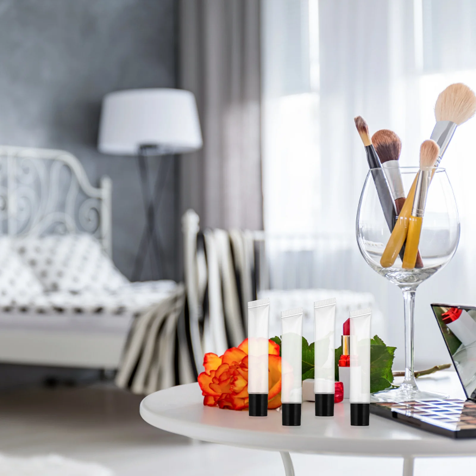 

Ipetboom 50pcs Empty Plastic Squeeze Tubes for Lip Gloss Lipstick Containers Balms Packaging