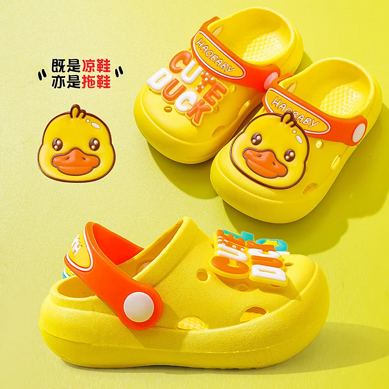 Kids Anti Slip Cartoon Boy Girls Hole Shoes Summer Kids Baby Slippers Sandals Summer Kids Shoes Soft