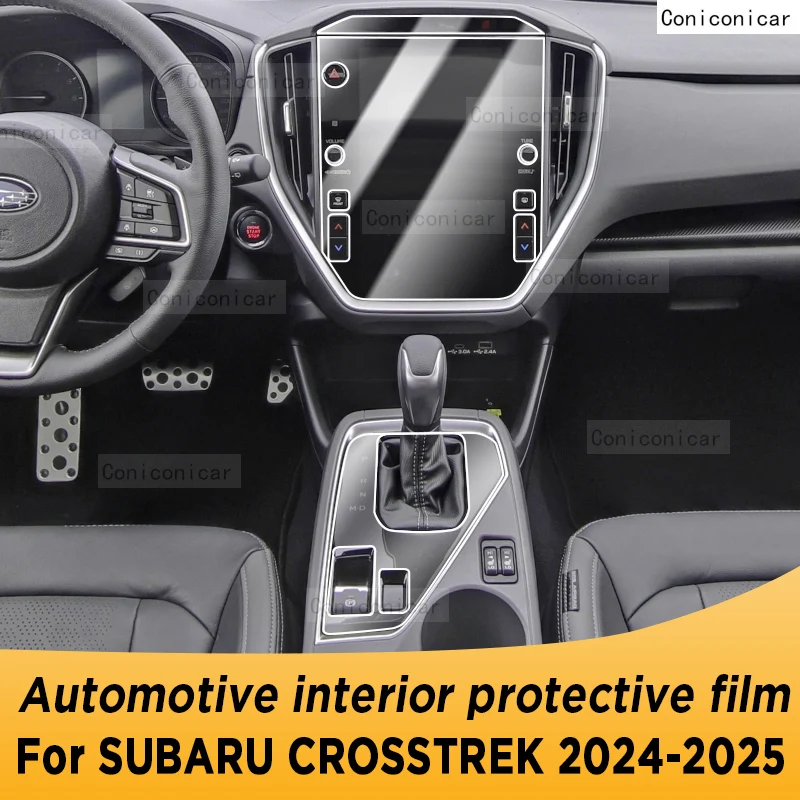 

Для SUBARU CROSSTREK 2024 2025 автомобильная внутренняя защитная пленка для экрана ТПУ, панель против царапин, навигация на приборной панели