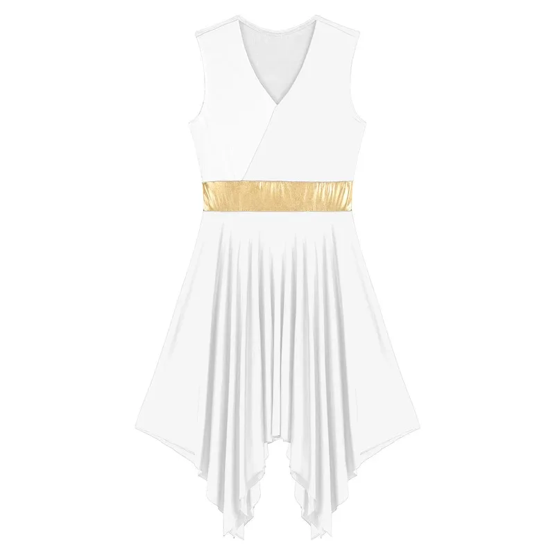 여자 이집트 클레오 파트라 코스프레 의상 할로윈 공연을위한 칼라 벨트 팔찌 머리 장식이있는 비대칭 밑단 드레스 세트