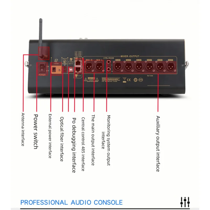 Picture 6: 12 channel professional digital mixing console, stage performance USB recording, dual DSP effect compatible with IOS system MAC
