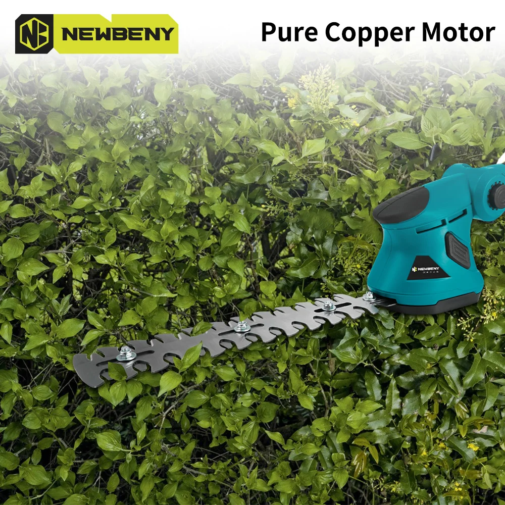 NEWBENY 2 IN 1 Electric Hedge Trimmer Cordless Efficient Household Shrub Bush Garden Beautify Power Tools For Makita 18V Battery