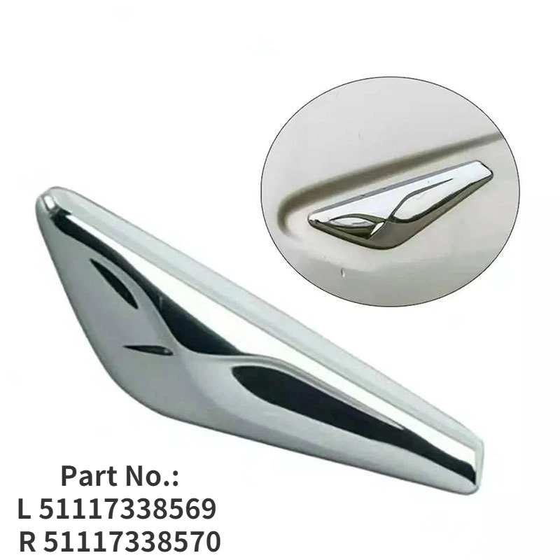 For BMW X3 X4 F25 F26 L 51117338569 R 51117338570 Front Left Right Side Fender Chrome Trim Finisher