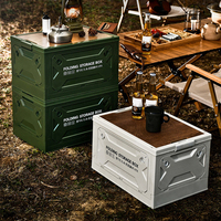 1PC Collapsible Outdoor Camping Car Storage Box Multi-Functional Storage Box Table Dual-Purpose Car Trunk Organizer