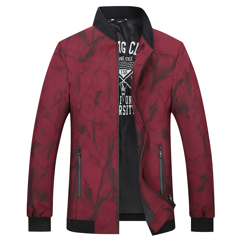 

2025 The main promotion of new printed pattern fashion casual jacket handsome soft and comfortable men's coat