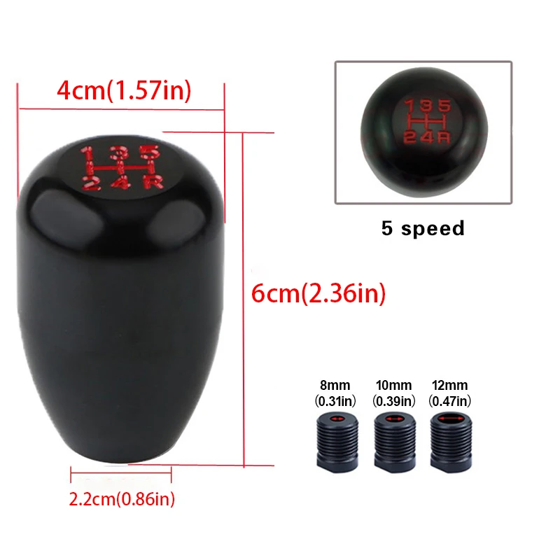 1Pcs 5 Speed Universal Car Gear Shift Knob For Manual Transmission Automatic Gear Level Shifter Gear Knob Auto Accessories