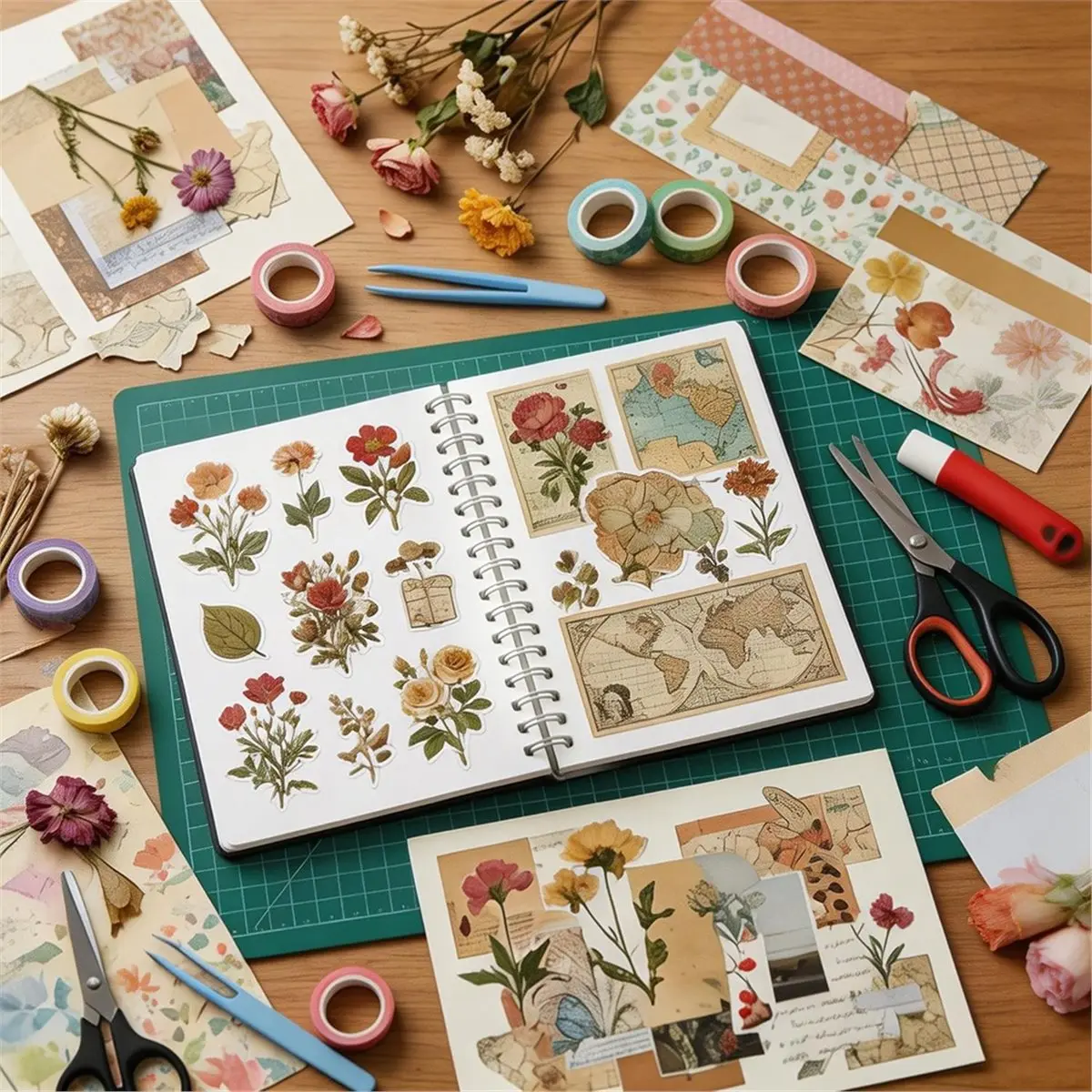 Home Tool Ticker Book A5 Paper Sticker Collecting Book for Planner Stickers,Sticker Book Collecting Album to Organize Scrapbook