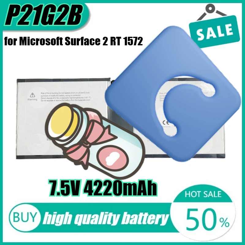 

7.5V 31.3Wh 4220mAh P21G2B Laptop Battery for Microsoft Surface 2 RT 1572 Pluto X870749-004