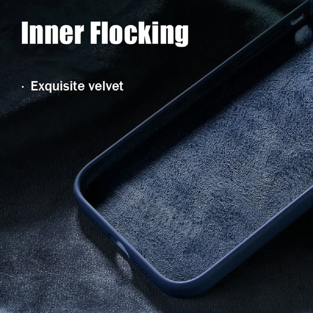 Deluxe liquid silicone case for iphone 15 14 13 12 11Pro Max 15Pro 14Pro New X XS drop proof phone cover