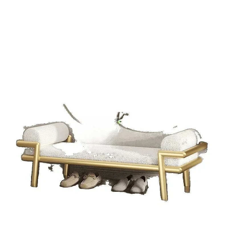 Light luxury home shoe changing stool, store long rest stool, new Chinese bedroom bedside stool