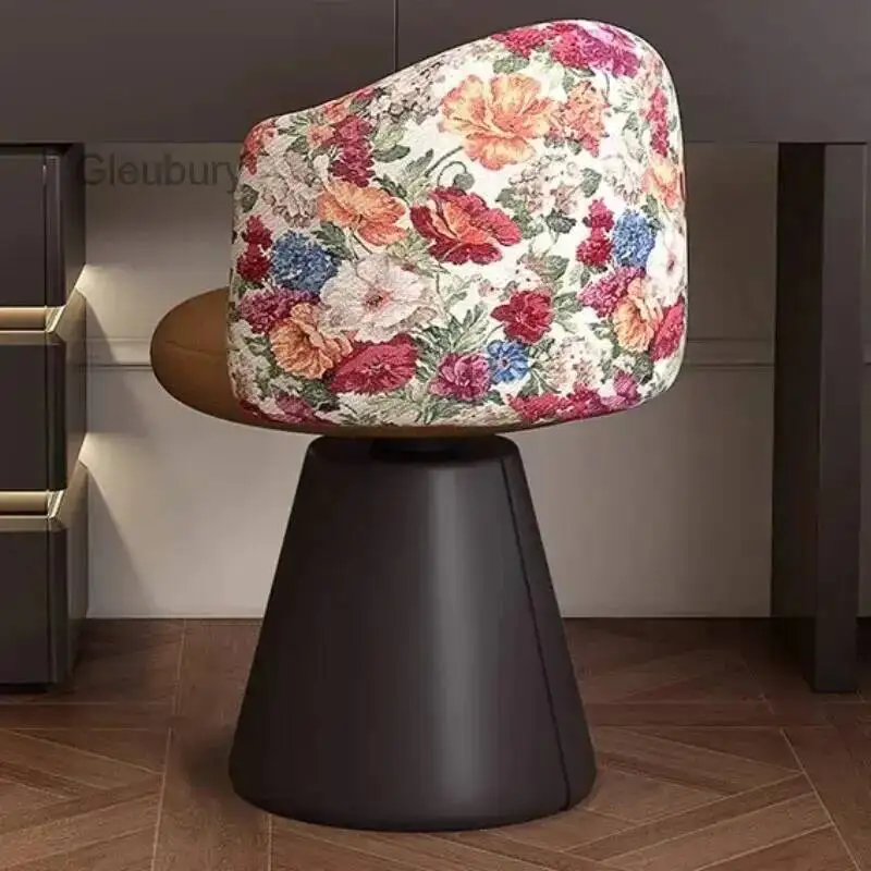 Retro Rotatable Stools Makeup Girls Bedroom Needed Homely Stools Medieval Casual Living Room Furniture Le Tabouret XYDZ view 3