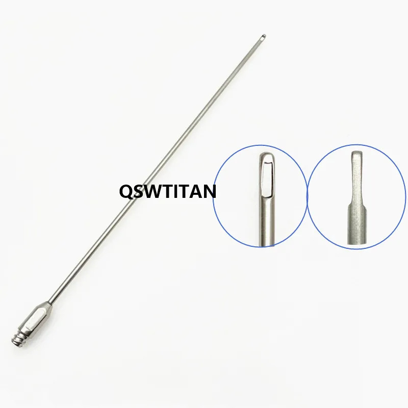 Two Holes Cannulas Flat Head Cobra Liposuction Cannula Standard Two Holes Fat Transfer Needle Stainless Steel Liposuction Tools